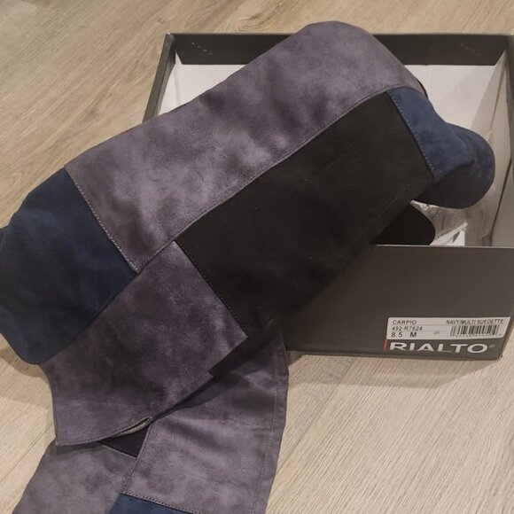 Over-The -Knee Women's Suede Patchwork Boots - Picture 5 of 5